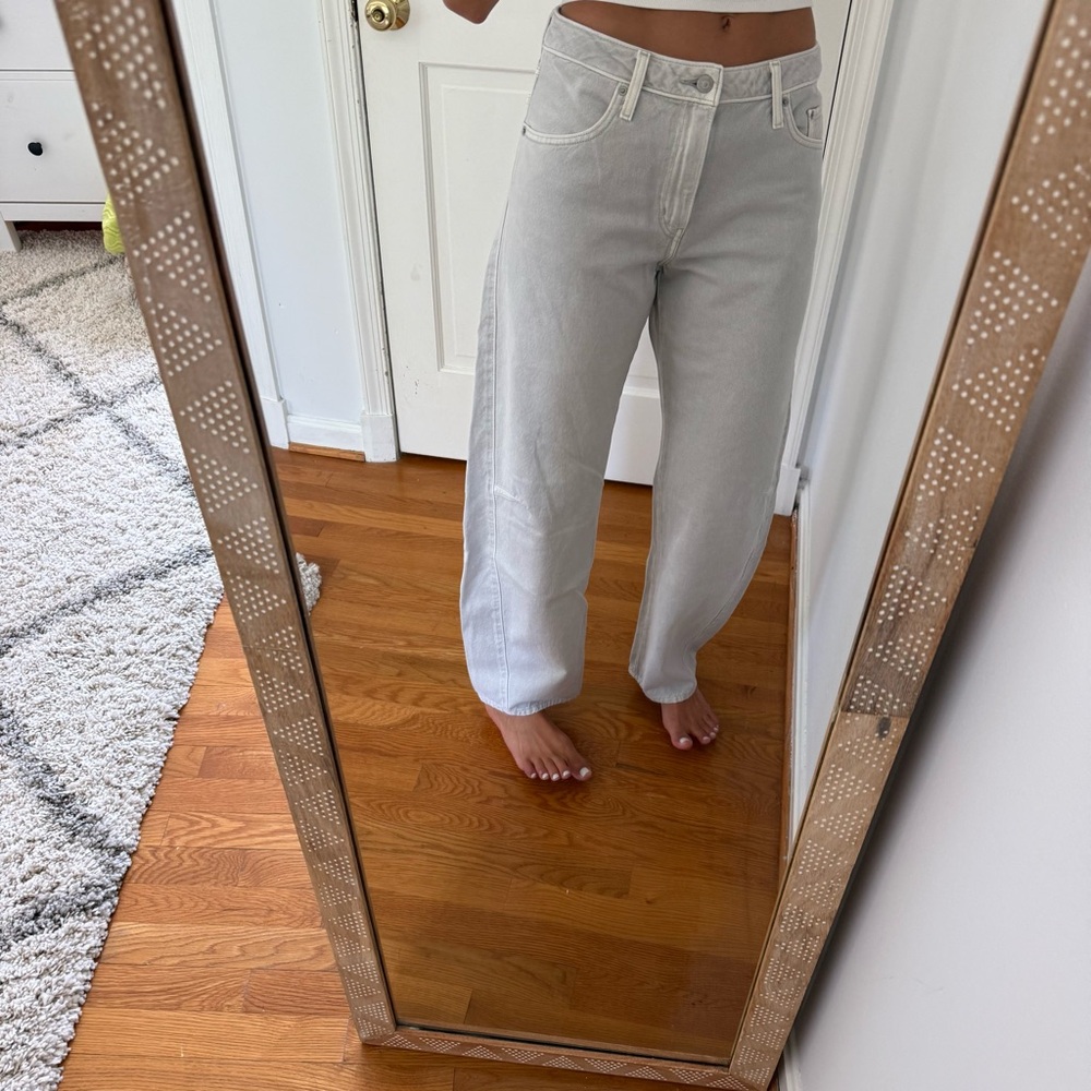 Levi's Light Gray Wide Leg Jeans - Picture 3 of 10